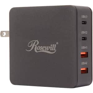 Rosewill 66W 4-Port Dual QC3.0 and Dual USB-C Wall Charger for $25 Rosewill 66W 4-Port Dual QC3.0 and Dual USB-C Wall Charger for $25