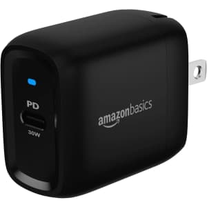 Amazon Basics 30W One-Port GaN USB-C Wall Charger for $13