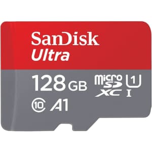 SanDisk 128GB Ultra microSDXC UHS-I Memory Card w/ Adapter for $13