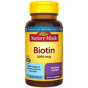 Nature Made Biotin 1000 mcg Softgels, 120 Count (Packaging May Vary) for $10
