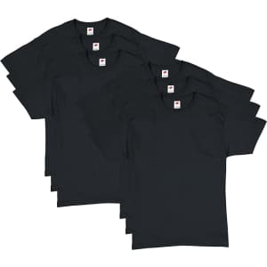 Hanes Men's Essentials T-shirt 6-Pack for $16