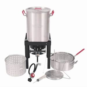 Creole Feast 30-Quart Turkey / 10-Quart Fish Fryer Boiler Steamer Set for $110