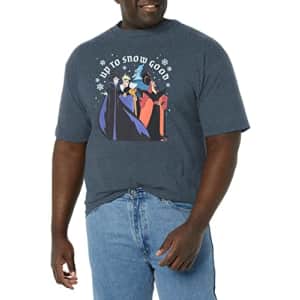 Disney Big & Tall Villains Snow Good Men's Tops Short Sleeve Tee Shirt, Navy Blue Heather, X-Large for $22