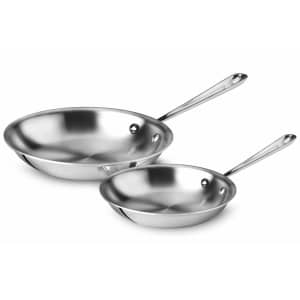 All-Clad 8" & 10" Stainless Steel Frying Pan Set for $100