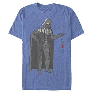 Star Wars Men's Force Yoyo T-Shirt, Ocean Blue Heather, 3X-Large for $13