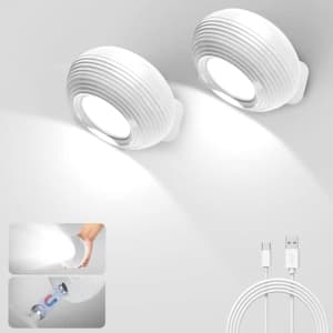 Magnetic Ball Wall Mounted LED Light 2-Pack for $15