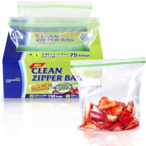 CleanWrap 225-Count Mixed Zipper Bag Bundle for $14