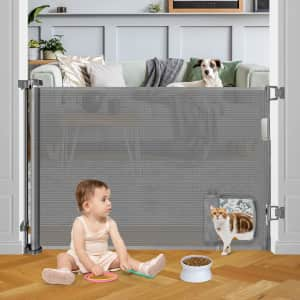 55" x 35" Retractable Baby Gate for $35