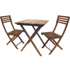 Leigh Country 3-Piece Classic Acasia Wood Folding Bistro Set for $75, padding Leigh Country 3-Piece Classic Acasia Wood Folding Bistro Set for $75, padding
