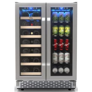 TCL 23.4" Dual Zone Cooling Built-In Freestanding Wine Cooler for $599