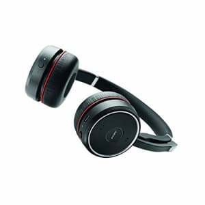 Jabra Evolve 75 MS Wireless Headset, Stereo Includes Link 370 USB Adapter and Charging Stand for $130