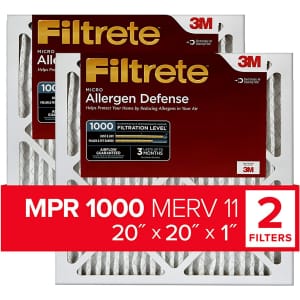 Filtrete 20x20x1 Micro Allergen Defense AC Furnace Air Filter 2-Pack for $34