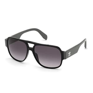 adidas Men's OR0006 Pilot Sunglasses, Black, 57/14/140 for $94