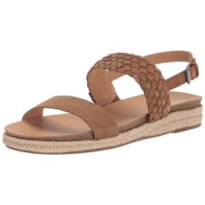 Lucky Brand Women's Gloreah Espadrille Sandal Wedge, Dark Natural, 9.5 for $46