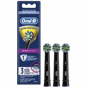 Oral-b Crossaction Electric Toothbrush Replacement Brush Head Refills, Black, 3 Count for $33