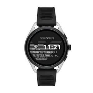 Emporio Armani Men's Smartwatch 3 Touchscreen Aluminum and Rubber Smartwatch, Black and for $348