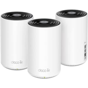 TP-Link Deco AXE5400 Tri-Band WiFi 6E Mesh System 3-Pack for $300