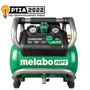 Metabo HPT 2-Gal. Portable Cordless 90 PSI Hot Dog Air Compressor for $249 w/ free battery kit worth $199