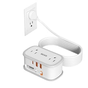 Beva Travel Power Strip with Retractable USB-C Cable for $12 with Prime
