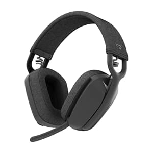 Logitech Zone Vibe 100 Lightweight Wireless Over Ear Headphones with Noise Canceling Microphone, for $65