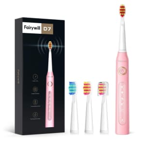 Fairywill Sonic Electric Toothbrush w/ 4 Brush Heads for $14 Fairywill Sonic Electric Toothbrush w/ 4 Brush Heads for $14