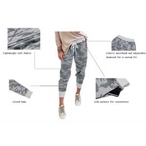 onlypuff Women's Lounge Pant Track Elastic WaistCamo Sweatpants Jogger Activewear S, for $16 onlypuff Women's Lounge Pant Track Elastic WaistCamo Sweatpants Jogger Activewear S, for $16