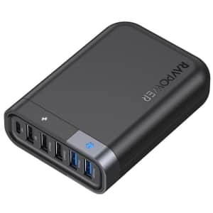 RAVPower 6-Port USB-C Charger for $18