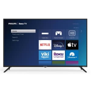 Philips 50PUL6533/F7 50" 4K HDR LED UHD Roku Smart TV for $218