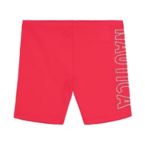 Nautica Girls' Active Spandex Bike Shorts, Virtual Pink Heart, 4T for $11