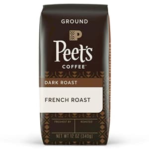 Peet's Coffee French Roast Dark Roast Ground Coffee, 12 oz for $11