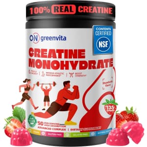 GreenVita 5,000mg Creatine Monohydrate Gummies 135-Count Bottle for $15