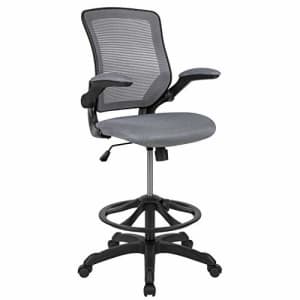 Flash Furniture Mid-Back Dark Gray Mesh Ergonomic Drafting Chair with Adjustable Foot Ring and for $119