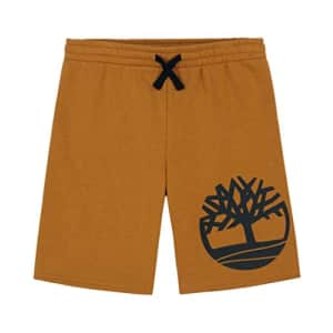 Timberland Boys' Fleece Pull-On Shorts, Tree Logo Wheat, 8 for $7