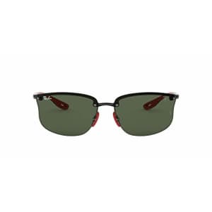 Ray-Ban Men's RB4322M Scuderia Ferrari Collection Square Sunglasses, Black/Green, 63 mm for $123