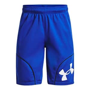 Under Armour boys Perimeter Basketball Shorts, Royal (400)/White, Youth X-Large for $18