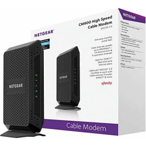 NETGEAR Cable Modem CM600 - Compatible with Cable Providers Including Xfinity by Comcast, Spectrum, for $150