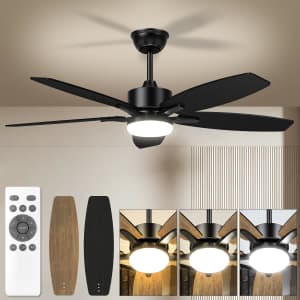 42" Farmhouse Ceiling Fan w/ Light for $65 w/ Prime