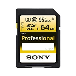 Sony SD Professional Memory Card, 64GB (SF-64P/T1) for $75