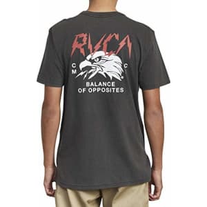 RVCA Men's Parker Short Sleeve Crew Neck T-Shirt, Pirate Black, S for $16 RVCA Men's Parker Short Sleeve Crew Neck T-Shirt, Pirate Black, S for $16