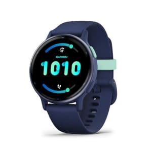 Garmin vvoactive 5, Health and Fitness GPS Smartwatch, AMOLED Display, Up to 11 Days of Battery, for $250