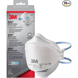 3M Aura 9205+ N95 Particulate Respirator 10-Pack for $8
