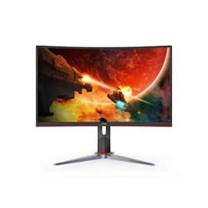 AOC C32G2 32" Curved Frameless Gaming Monitor FHD, 1500R Curved VA, 1ms, 165Hz, FreeSync, Height for $210