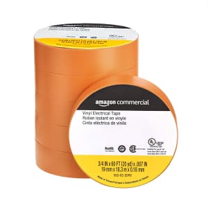 AmazonCommercial 3/4" x 60-Foot Vinyl Electrical Tape 6-Pack for $15