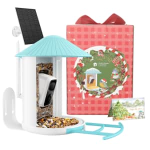 Netvue Smart Bird Feeder Camera with Christmas Gift Box and Greeting Card for $150