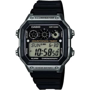 Casio Illuminator Digital Display Quartz Watch for $16