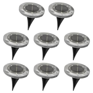 Bliss Solar Powered LED Pathway Lights 8-Pack for $29
