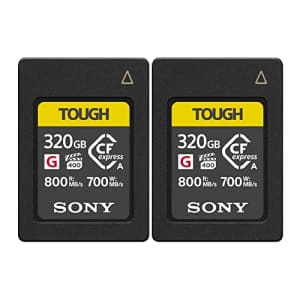 Sony CFexpress 320GB Type A Memory Card with 800MB/s Read and 700MB/s Write Speed (2-Pack) for $998