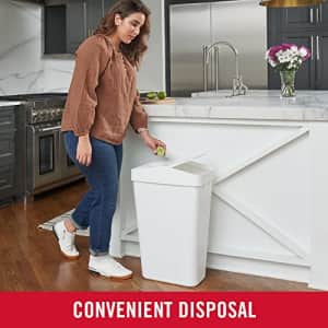 Rubbermaid Swing Top Waste Container for Home and Kitchen, Easy Access Disposal and Slim Modern for $21