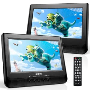 10.1" Dual Screen Portable DVD Player for Car for $100