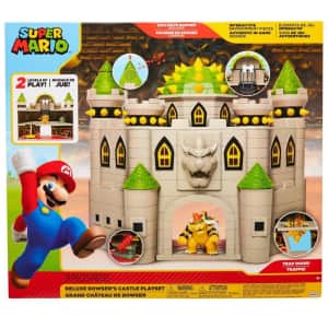 Super Mario Bros. Deluxe Bowser's Castle Playset for $17